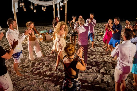 Boho style wedding at beach