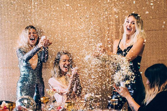 Lovely Dresses at A Sparkly Holiday Party
