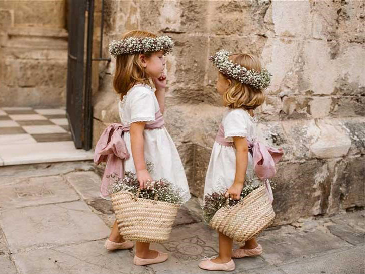 Two little flower girls