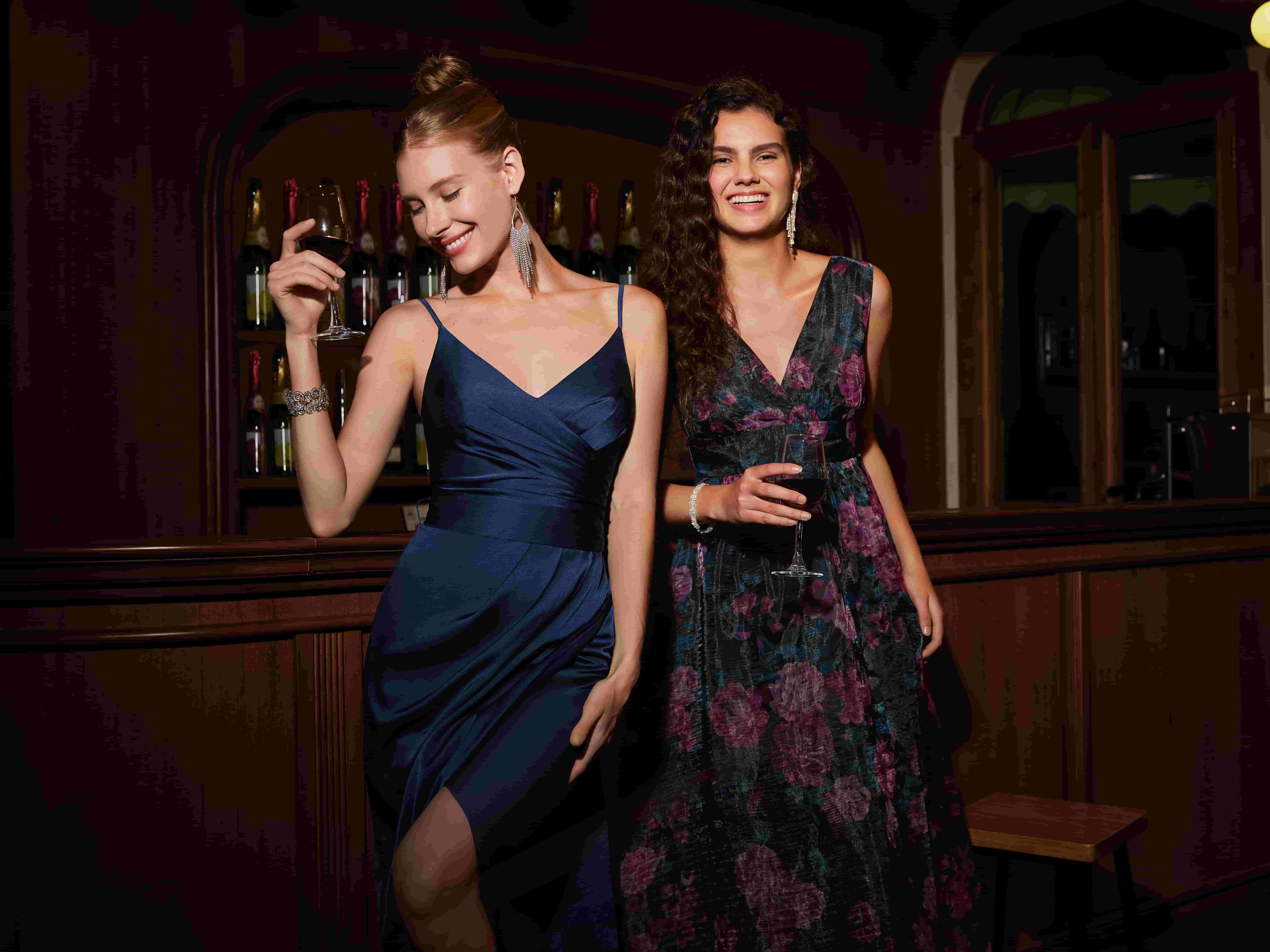 Two Girls in Evening Gown